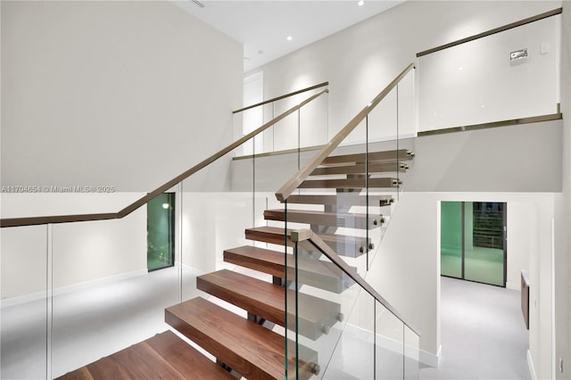 100 Hampton Ln, Key Biscayne, FL 33149 - stairs with recessed lighting