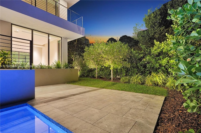 100 Hampton Ln, Key Biscayne, FL 33149 - view of patio with a balcony and a swimming pool