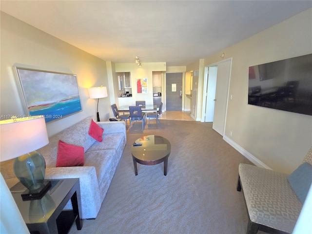 view of carpeted living room