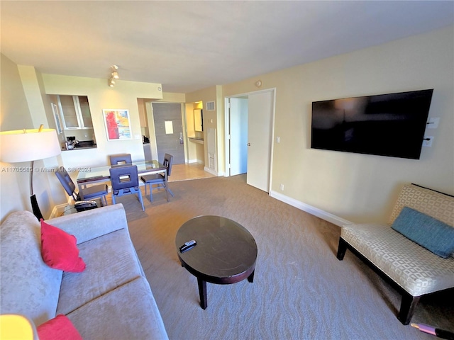 view of carpeted living room