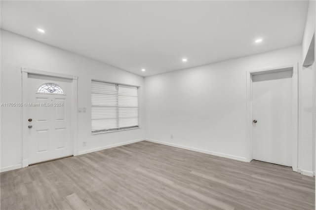 entryway featuring light hardwood / wood-style floors