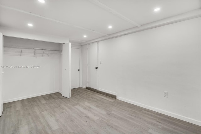 interior space with light wood-type flooring