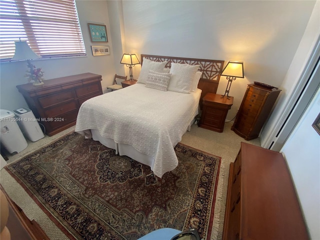 bedroom with carpet floors