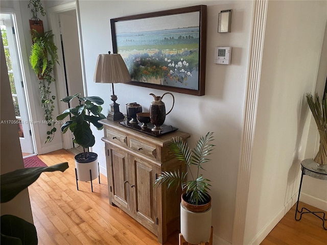 hallway featuring light hardwood / wood-style floors