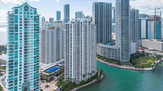 view of city featuring a water view