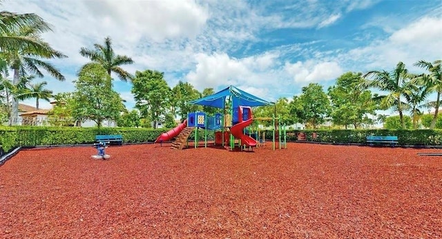 view of jungle gym