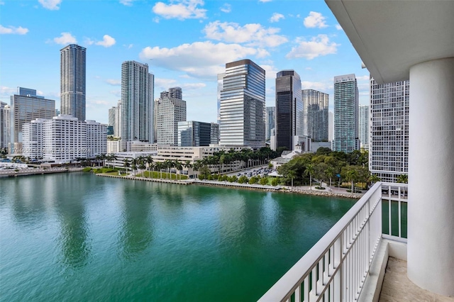 view of city featuring a water view