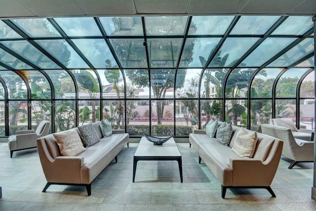 view of patio with an outdoor living space