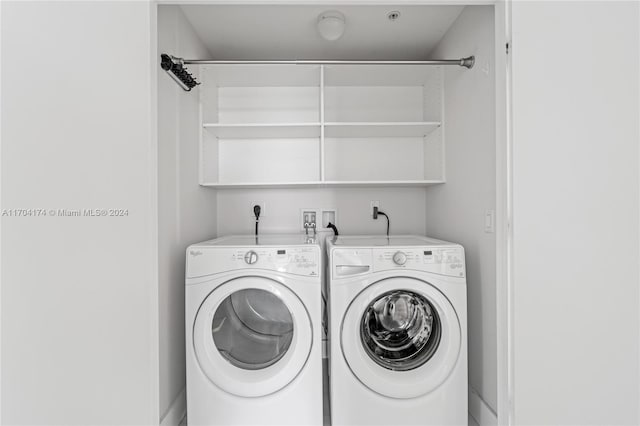 laundry area featuring washer and dryer