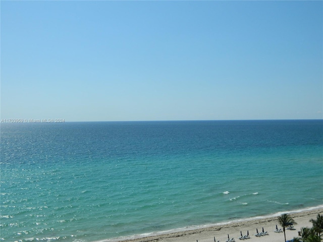 water view featuring a beach view