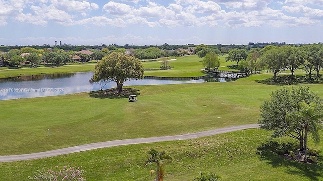 view of property's community featuring a water view