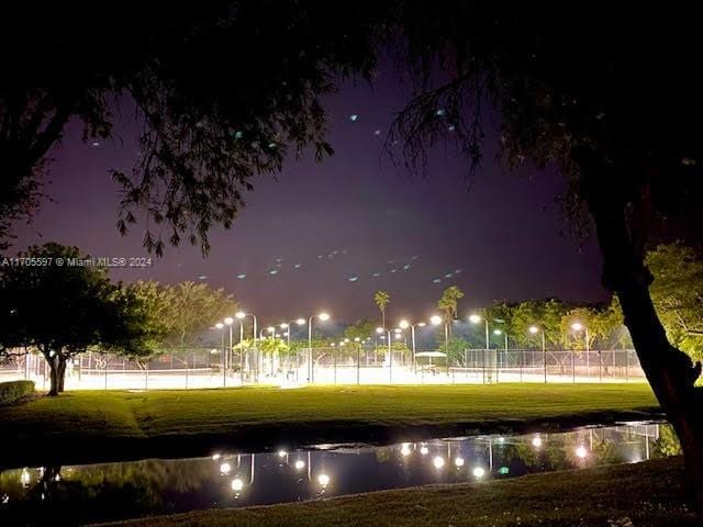 view of property's community with a water view