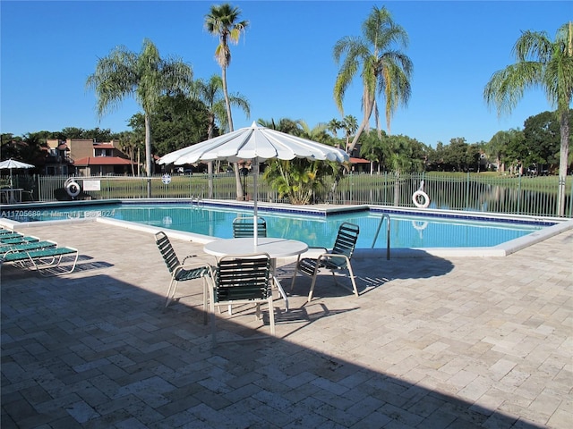 view of pool with a patio area