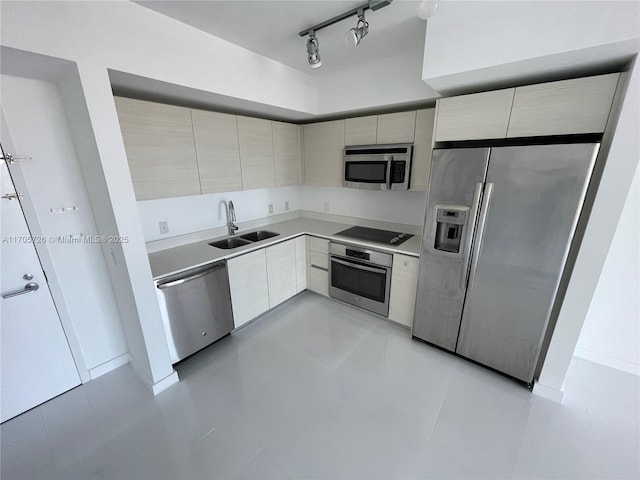 kitchen with stainless steel appliances and sink