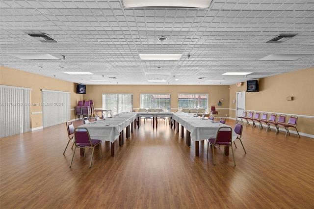 dining room featuring wood-type flooring