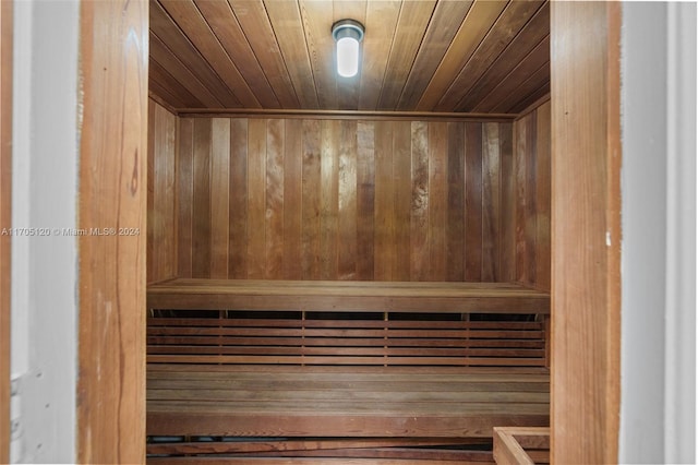 view of sauna