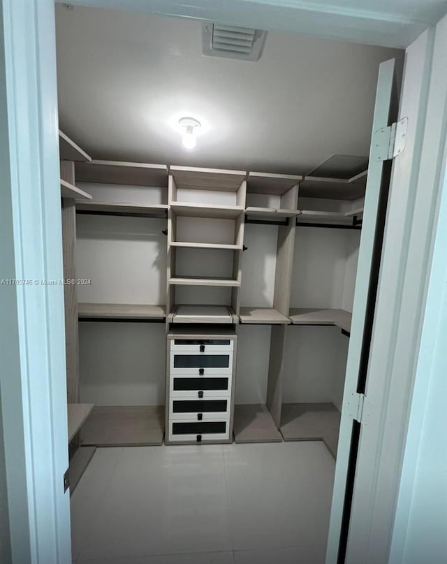 view of walk in closet