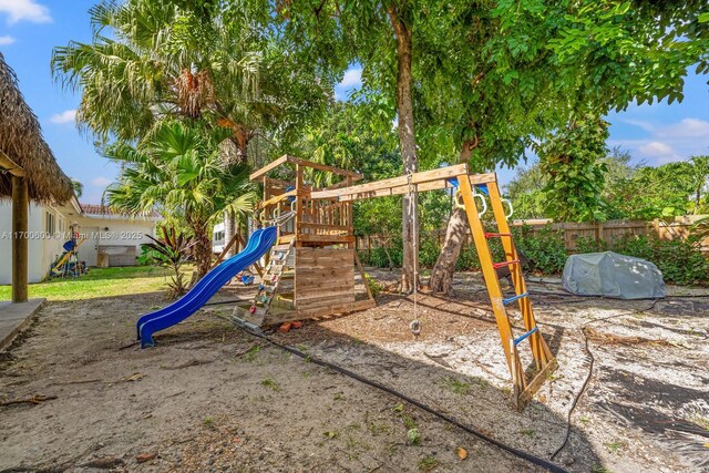 view of jungle gym