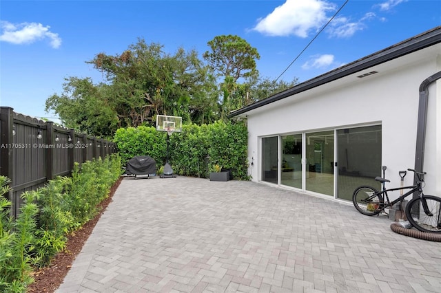 view of patio / terrace with a grill