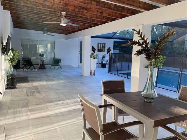 sitting room featuring tile patterned flooring