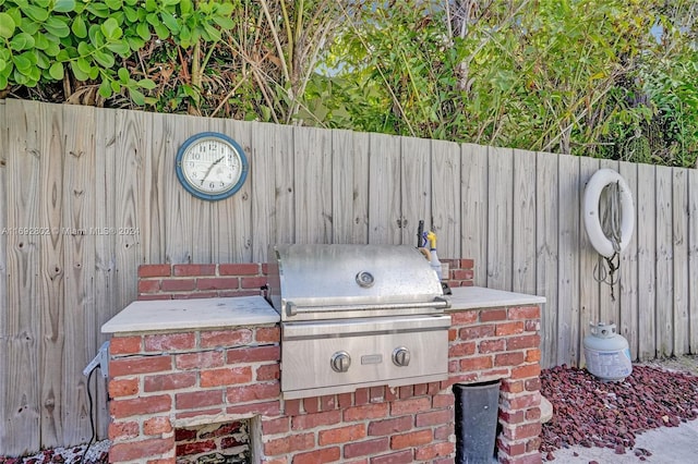 view of patio featuring area for grilling