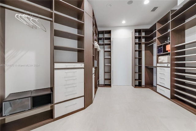 view of walk in closet