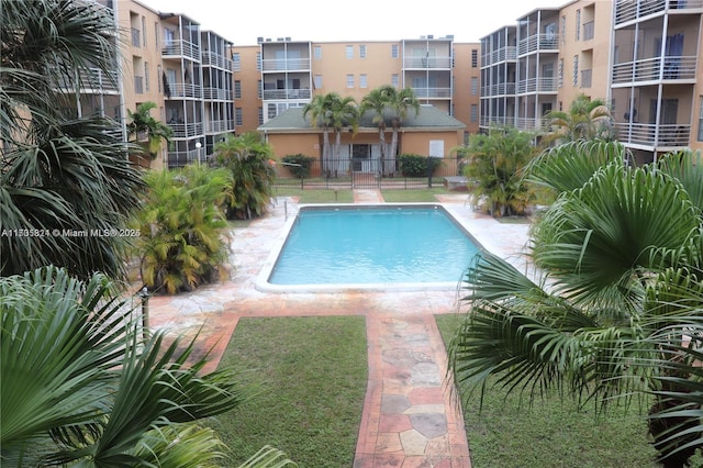 pool with fence