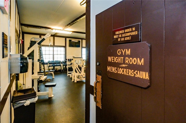 view of exercise room