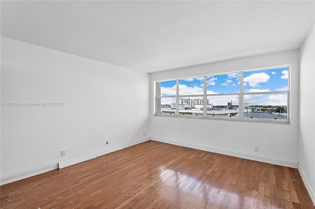 empty room featuring hardwood / wood-style floors