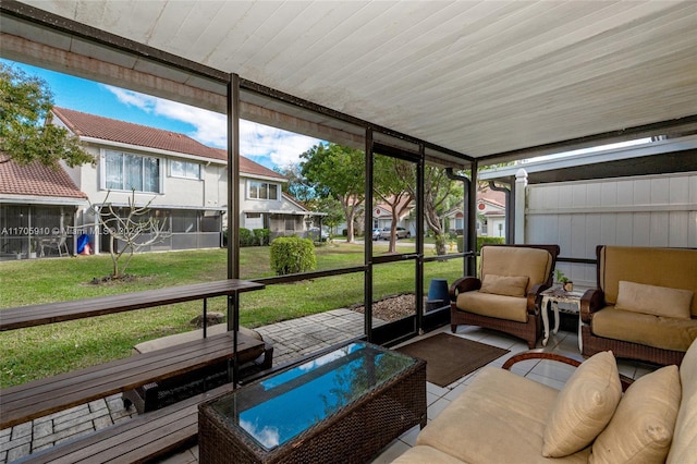 view of sunroom / solarium