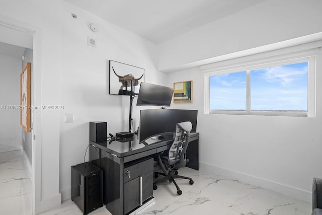 460 NE 28th St Unit 3205, Miami, FL 33137 - office with marble look tile flooring