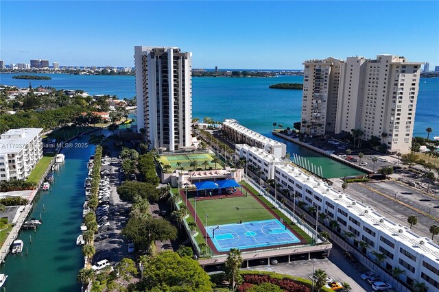 1800 NE 114th St Unit Ph05, Miami, FL 33181 - drone / aerial view featuring a water view