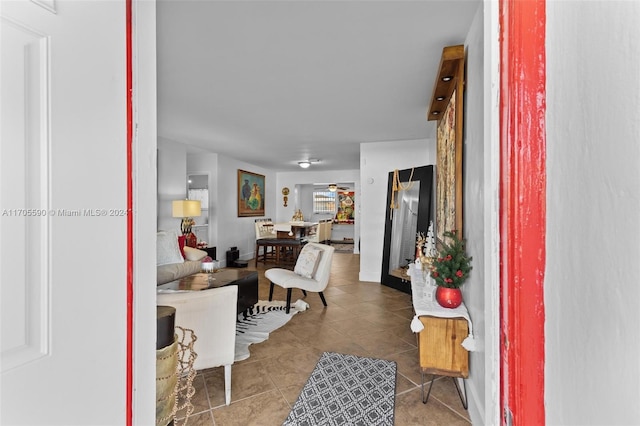 foyer featuring tile patterned flooring