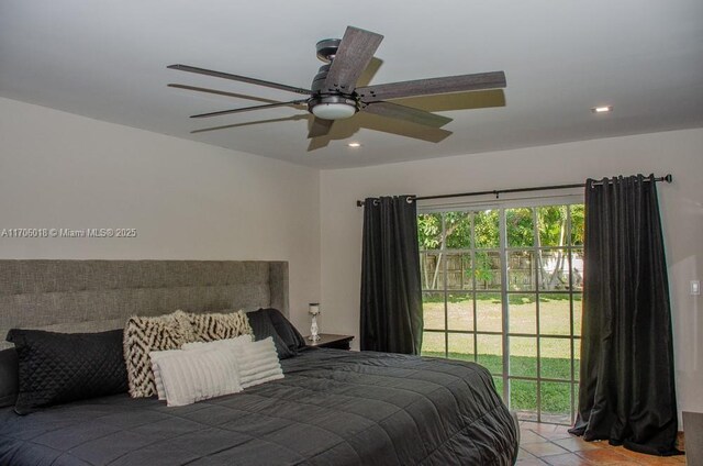 bedroom with ceiling fan