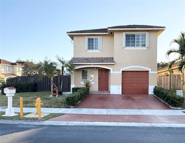 view of front of home featuring a garage