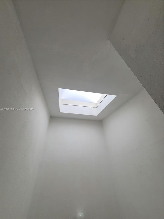 additional living space featuring a skylight