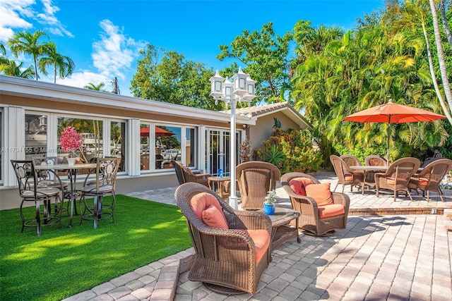 view of patio with french doors