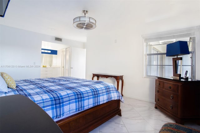 1400 SW 131st Way Unit 401Q, Pembroke Pines, FL 33027 - bedroom with light marble finish flooring