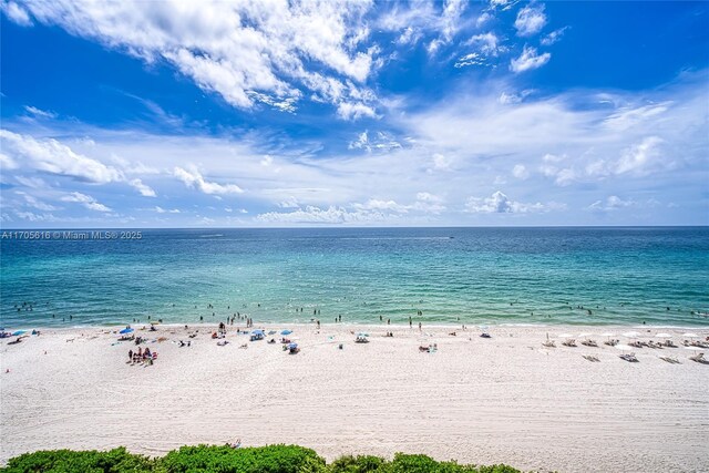 property view of water with a view of the beach