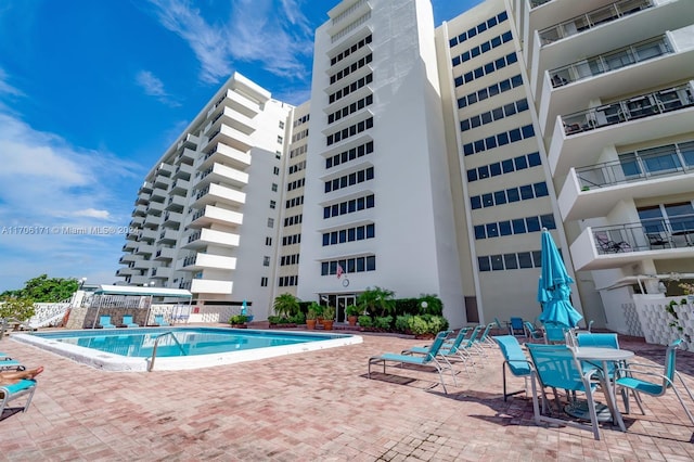 view of pool with a patio