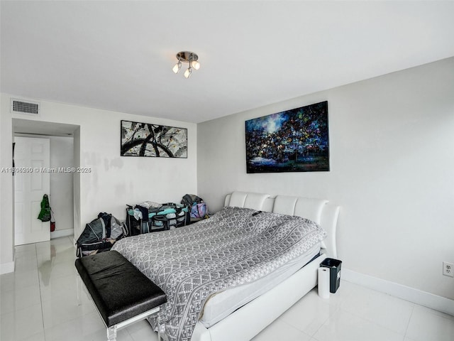 view of tiled bedroom