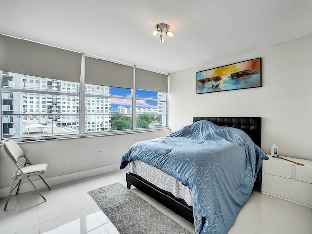 view of tiled bedroom