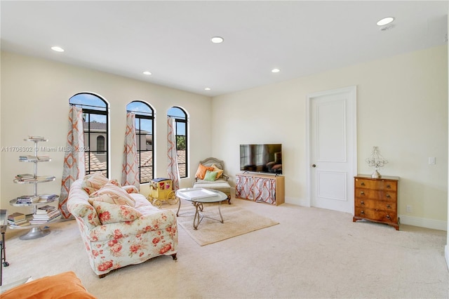 view of carpeted living room