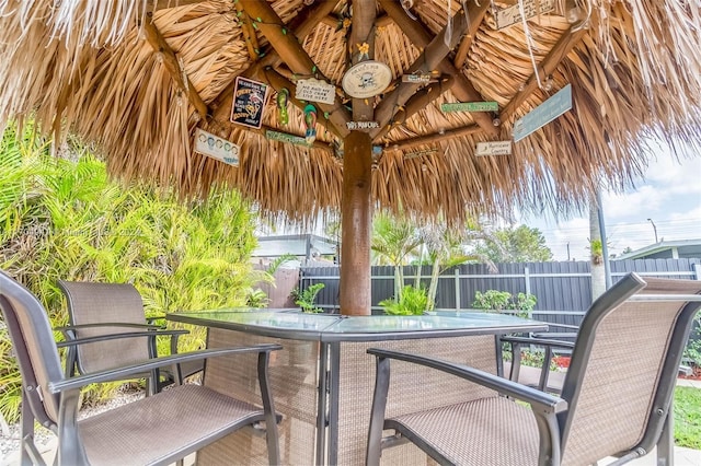 view of patio with a gazebo