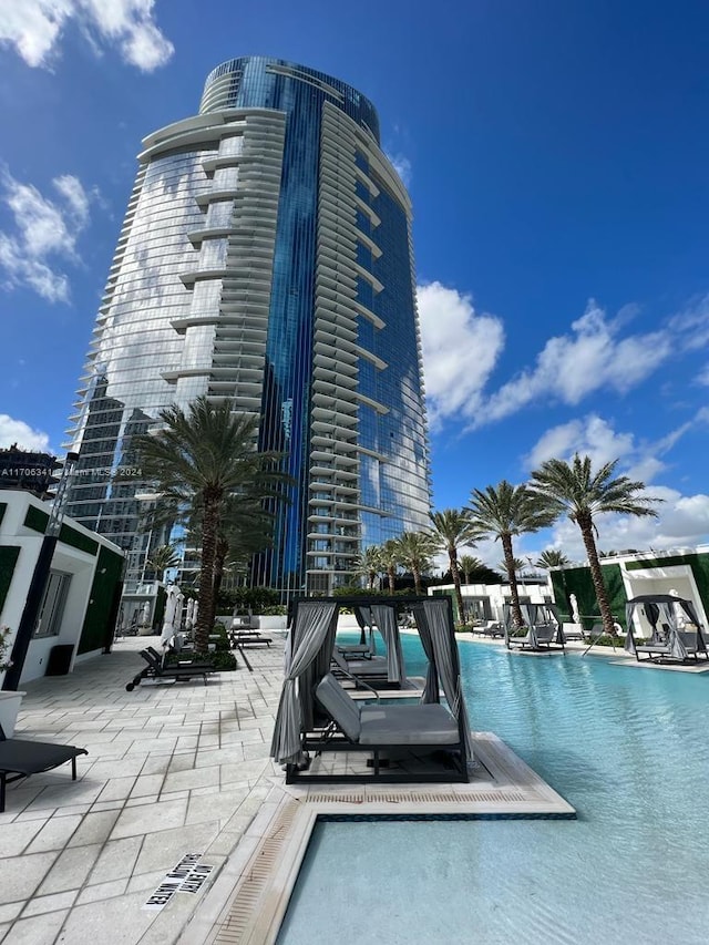 view of pool with a patio