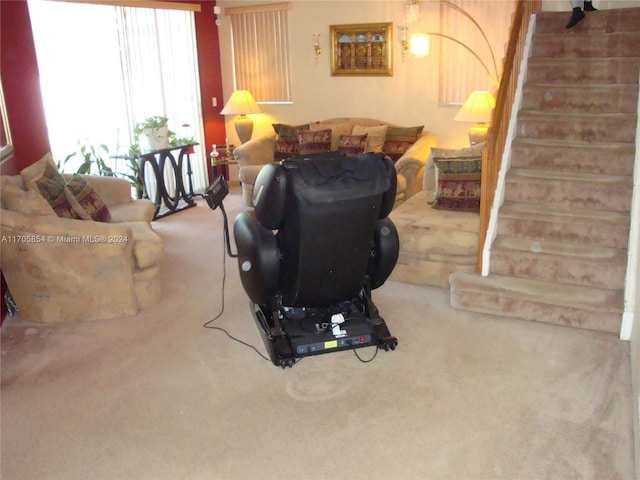 view of carpeted living room