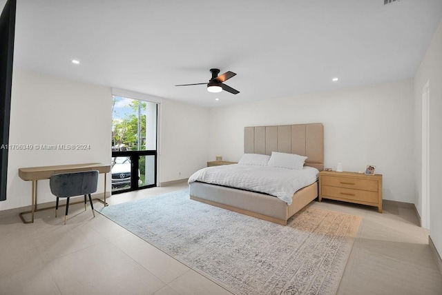 bedroom with ceiling fan