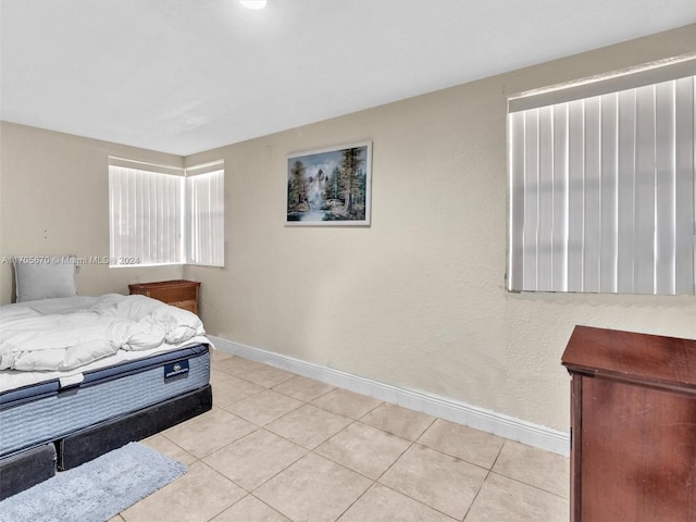 view of tiled bedroom