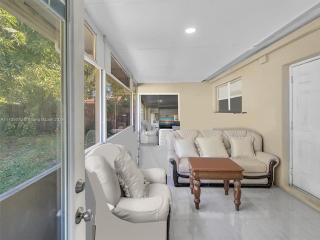 view of sunroom / solarium