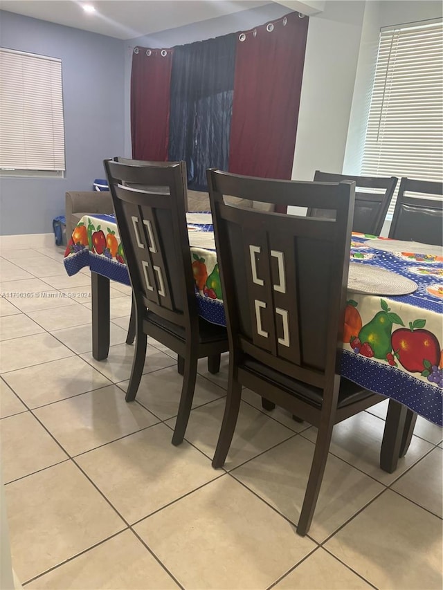 view of tiled dining room